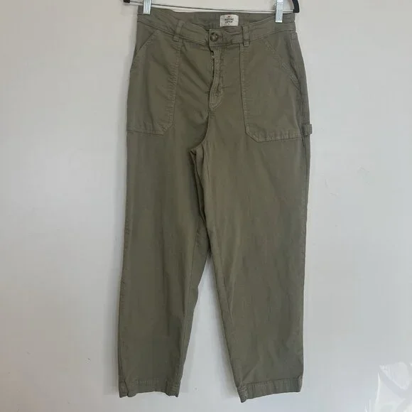 Marine Layer Style 14934 Green Taper Leg Carpenter Utility Pants Stretch 10 - Picture 2 of 11